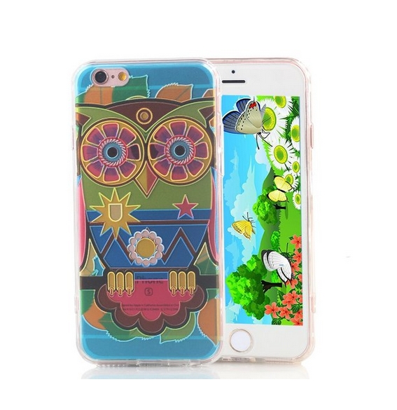 3D Stereo Relief Texture Pattern  Luxury Floral Painted painting Hard Plastic transparent Case cover for iphone 6 6s